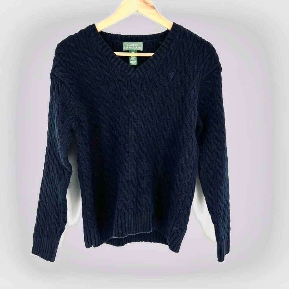 Vintage 90’s Ralph Lauren Cable Knit Sport Sweater (Size M)